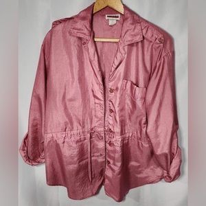 Pink Judy Bond Vintage Blouse Size Medium